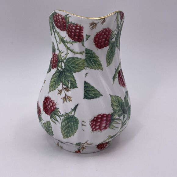 Raspberry Chintz Pitcher A Special Place 2003 Swirl White Porcelain Chintzware - Picture 2 of 11